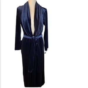 Natori blue velvet bathrobe